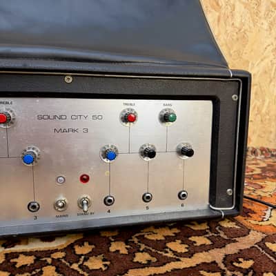 Vintage 1960s Sound City 50 Mark 3 PA EL34 Partridge Valve Amplifier Head CLEAN image 4