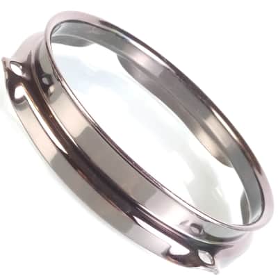 6" Triple-Flange Black Nickel Tom Drum Batter/Resonant Rim/Hoop 4Lug Pearl? image 1