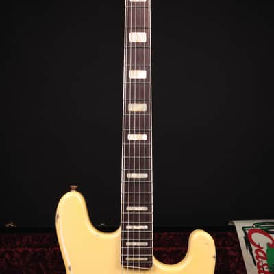 Castedosa 2024 Conchers Baritone with La Raza Fuzz in Aged Burnt Marshmallow with Hand-wound Castedosa TS Mini Humbuckers, Dark Mole Tint Quartersawn Maple Neck + Mastery Bridge & Trem image 8