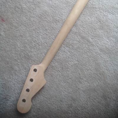 Usa Custom Jazz Bass neck fretless maple Unfinished image 5