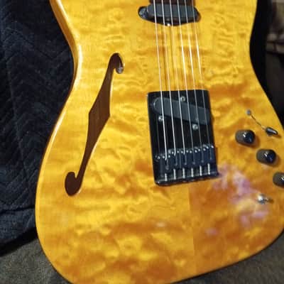 Warmoth Telecaster 2016 - Amber burled maple image 19