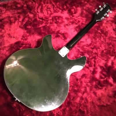 c.1969 Greco (Fujigen) ER-180 Semi-Hollow Guitar MIJ Vintage Dark Green image 8