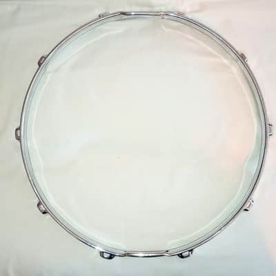 UNMARKED VINTAGE SNARE DRUM HOOPS SET 14"/10L -CHROME- FREE SHIP TO C-USA! image 6