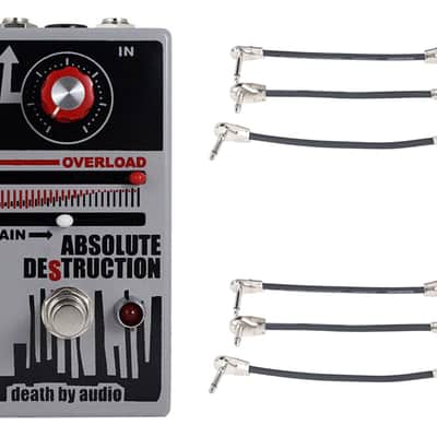 Death By Audio Absolute Destruction Fuzz + 2x Gator Patch Cable 3 Pack image 1