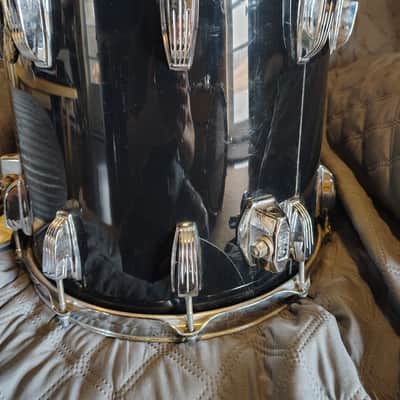 Ludwig (Chicago) Maple 🍁 Modified 14"(Diameter)x13"(Depth) Floor Tom 1984-85 - Black Wrap image 5