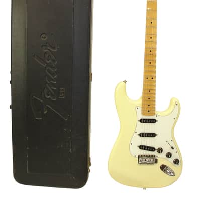 90's Fender Artist Series Yngwie Malmsteen Signature Stratocaster Electric Guitar, Vintage White image 1