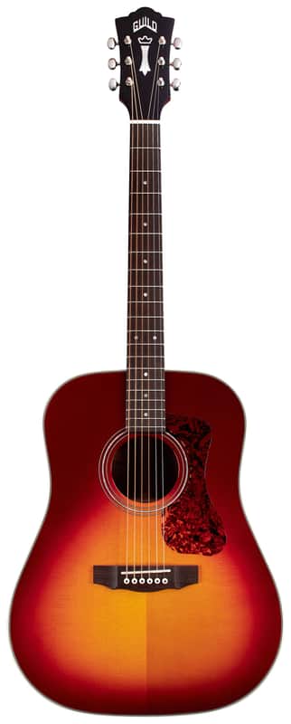 Guild Guild D-140 Cherry Burst Dreadnought Acoustic Cherry Burst image 1
