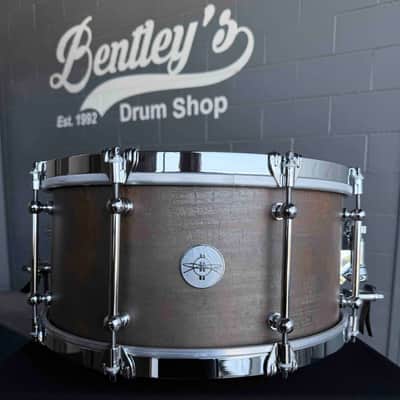~WOW!~ Dunnett James Trussart Collection 7x14 Lone Star Patina Mild Steel Model Snare Drum w/ CR Hoops & Dunnett Bag (DH Rm 4) image 3