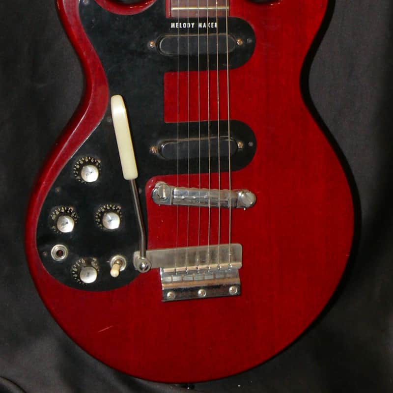Gibson Melody Maker D with Vibrola -Left Handed - 1965/1966 - Cherry