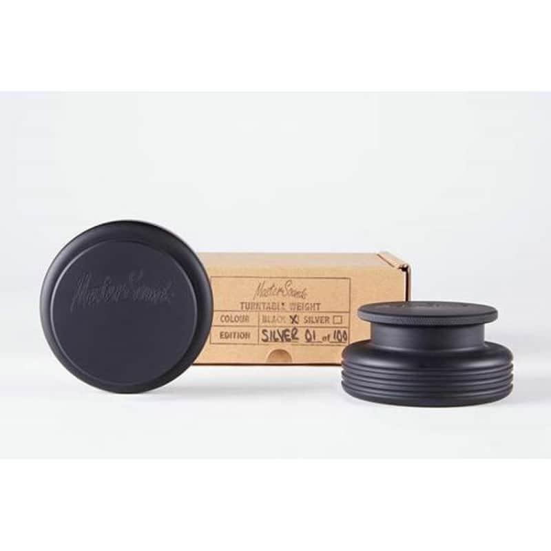 MasterSounds Turntable Vinyl Record Weight (single, black with black logo, limited edition to 100 units) image 1