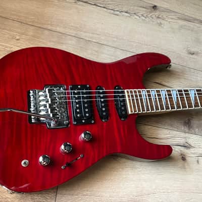 Jackson DK2 FS (Firestorm) Dinky, HSS, Made in Japan, See Through Red image 19