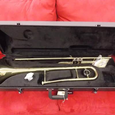 Stagg WS-TB285 Bb Student Valve Trombone with Case  - Brass image 3