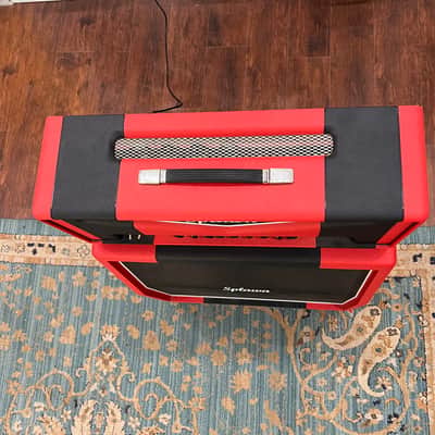 Splawn Pro Stock 100 "Marshall Super Lead" Style 100-watt Amp w/ 4x12 Matching Cab - Red image 8