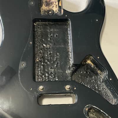 1990 USA Fender American Stratocaster Black Guitar Body 2 Post Tremolo Ready image 7