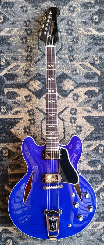 Gibson Trini Lopez Custom Shop 1964 Figured Top 2024 - Viper Blue image 1