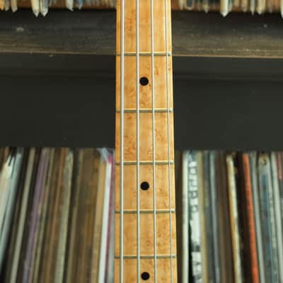 Michael Dolan Custom Precision Bass Natural Quilted Maple Top 34" Scale Beautiful! Video image 11