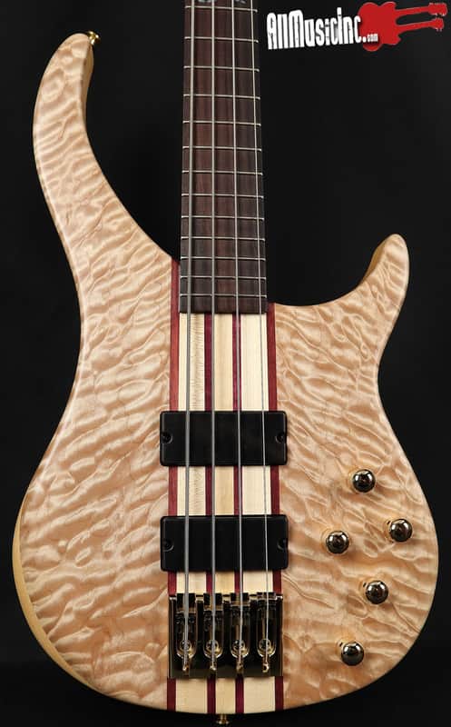 Peavey Cirrus Quilt Top Natural 4-String Electric Bass Guitar w/OHSC image 1