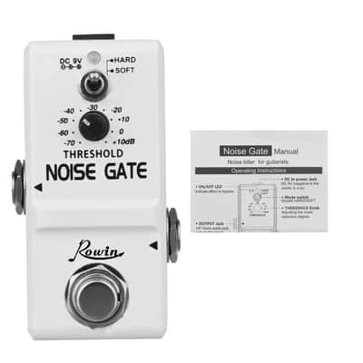Rowin LN-319 Nano Noise Gate + A1 1000ma Power Adapter Guitar Effect Pedal 2 Modes Hard/Soft True Bypass image 5