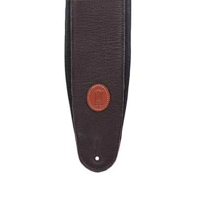 Levy's Signature Legacy Series 4 1/2" Wide Garment Leather Bass Strap Dark Brown image 2