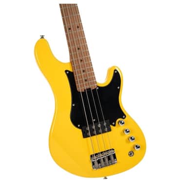 Cort GBSHORTSCALEYCB Poplar Body Roasted Maple C Shape Neck Short Scale 4-String Electric Bass Guitar w/Gig Bag image 3