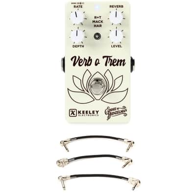 Keeley Verb o Trem Eddie Heinzelman Reverb/Tremolo Pedal with 3 Patch Cables image 1