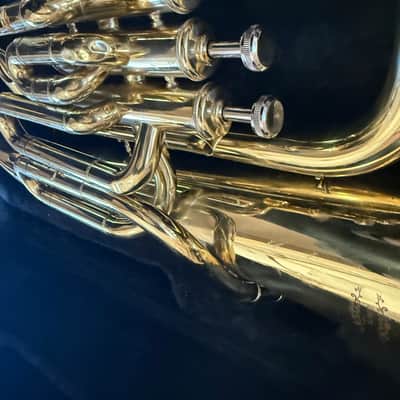 Euphonium, 3  piston,   with case and  mouthpiece. Large bore image 13