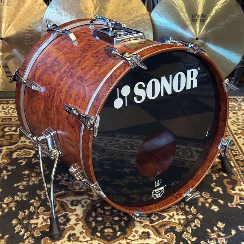 VINTAGE 1980's Sonor 17x20 Signature Horst Link Heavy Beech Shell Bass Drum in African Bubinga image 1