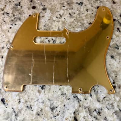 Unbranded Gold plastic pickguard for fender telecaster image 1
