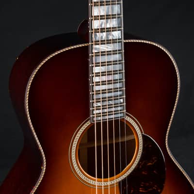 Santa Cruz H13 Custom Old Growth Mahogany and Moon Spruce Sunburst with Century Block Inlay NEW image 7