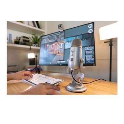 Blue Microphone Yeti USB Mic (Silver) with Knox Gear Headphones Bundle image 12