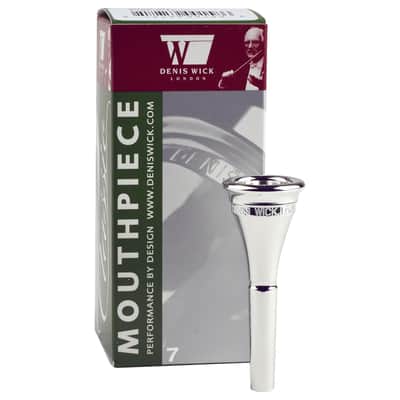 Denis Wick French Horn Narrow Rim Classic Mouthpiece Silver Plated 7N | Cup 17mm | Rim 3.85mm image 1