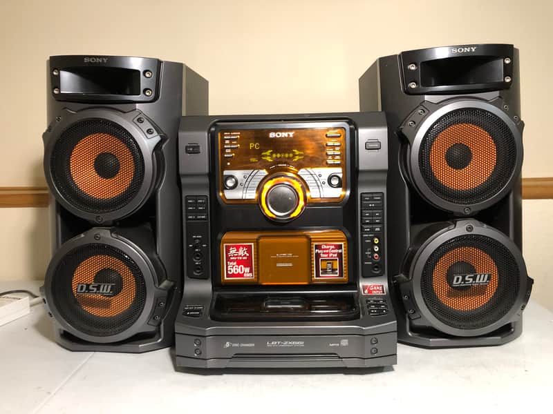 Sony LBT-ZX66i HiFi Stereo System Boombox CD Changer iPod Game