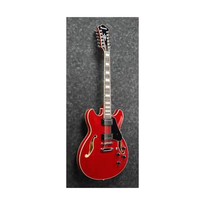 Ibanez AS Artcore AS7312 12-String Electric Guitar, Bound Rosewood Fretboard, Transparent Cherry Red image 14