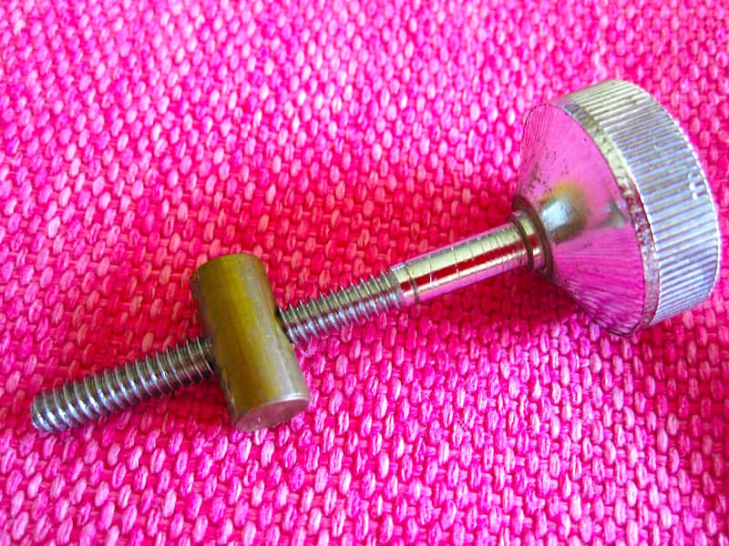 Slingerland Internal Damper Mute Muffler Knob Screw with Brass Nut - Vintage image 1
