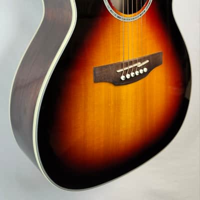 Takamine GY51E-BSB New Yorker, Full Scale Parlor Size Acoustic/Electric Guitar, Brown Sunburst image 3