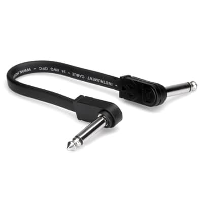 Hosa CFP-112 Flat Guitar Pedalboard Patch Cable Right Angle to Right Angle - 12" image 5