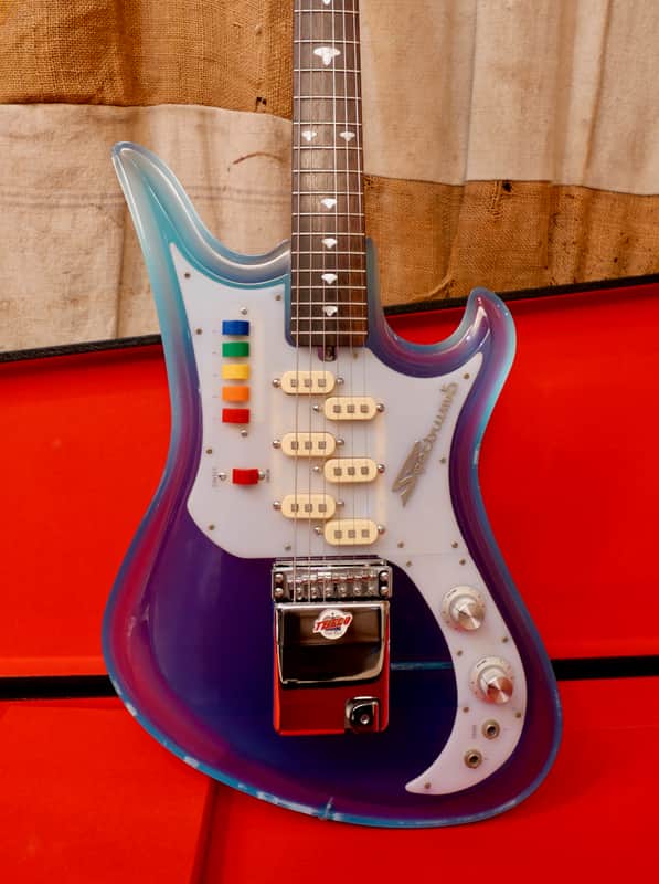 Teisco Spectrum 5 1990 - Frosted Blue Acrylic | Reverb