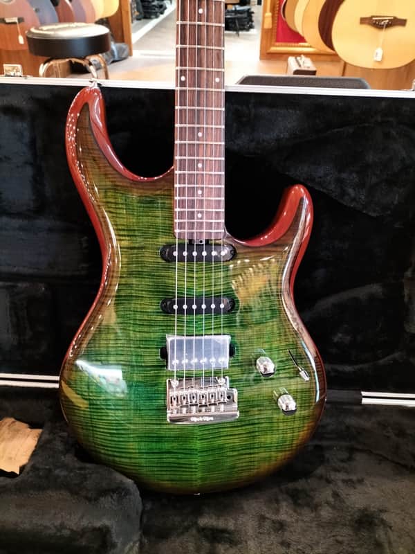 MUSIC MAN Luke 3 HSS Lusciou Green Flame Fi Ro Ma image 1