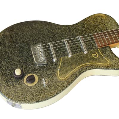 Danelectro 56-U3 Reissue Gold Sparkle Electric Guitar | Reverb