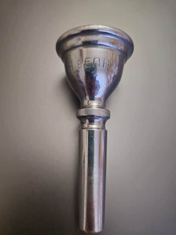 Mouthpiece Trumpet Nickel Plated 1940s Brand N-VEPA Н-ВЕПА Soviet Union image 1