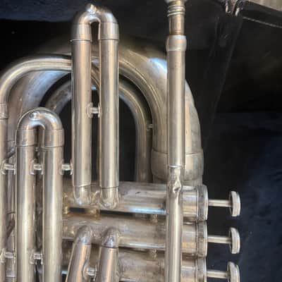 Accord brand Silver Marching Baritone Horn. Made in USA image 4