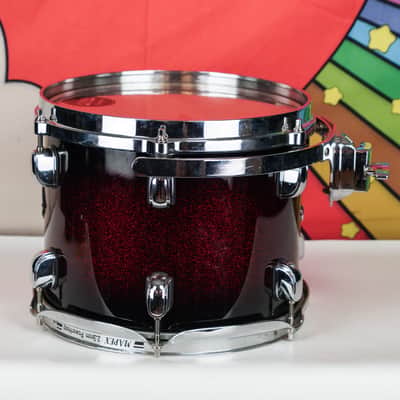 2010 Tama Starclassic Preformer B/B Bubinga Shell 10 x 8" Tom Drum, Red Sparkle Burst image 6