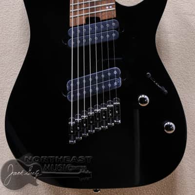 Ibanez RGMS8 Multi Scale 8 String Electric Guitar - Black image 1