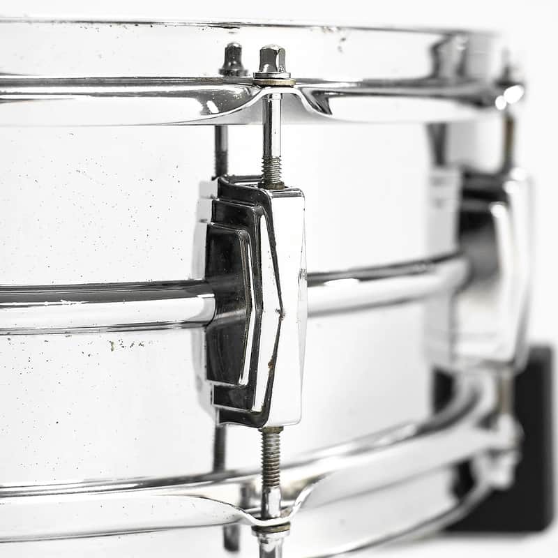 Ludwig No. 400 Supraphonic 5x14" Aluminum Snare Drum with Keystone Badge 1963 - 1969 image 7