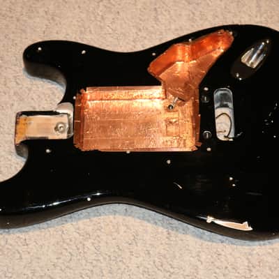Vintage Late 1980s Early 1990s Fender Strat Plus Body - Relic Black - NO TARIFFS image 15