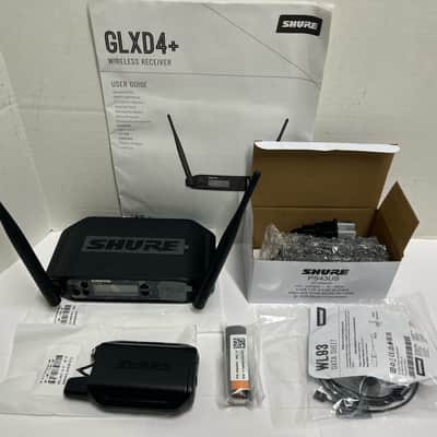 Brand New Shure GLXD14+/93 P93 WL93 Lavalier Microphone Presenter Digital Wireless System Z3 Dual Band 2.4 5.8 GHz GLX-D+ GLXD4+ Tabletop Receiver GLXD1+ Bodypack Transmitter PS43-US Power Supply SB904 Lithium-Ion Rechargeable Battery image 8