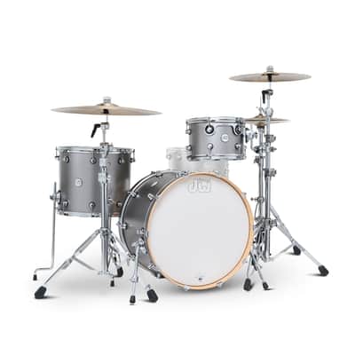 ~LIMITED EDITION~ DW Design Series 3-Piece 12/16/22 Drum Kit Set in Titanium Satin Lacquer *IN STOCK* image 1