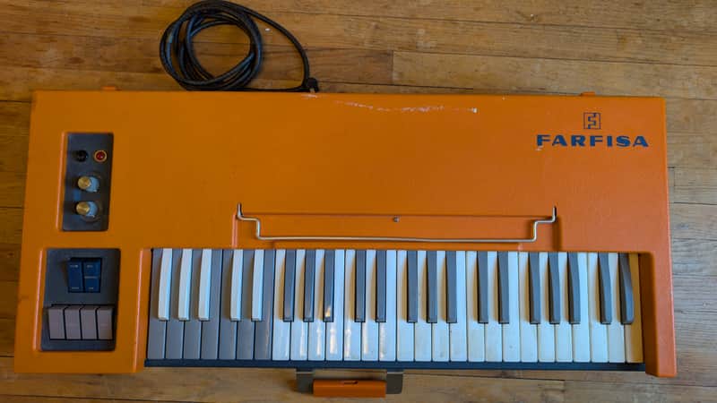 Farfisa Fast 2 49-Key Organ 1968 - 1971 - Orange - For Parts Only image 1