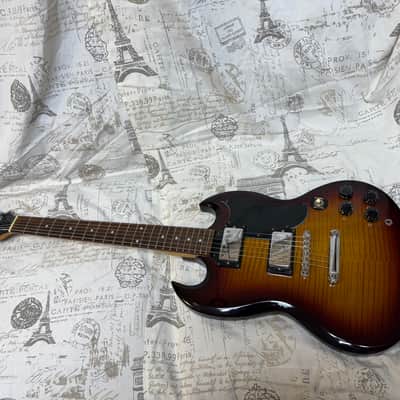 1990's Samick SG-21 F Flame Maple Top Vintage Sunburst Finish RARE
