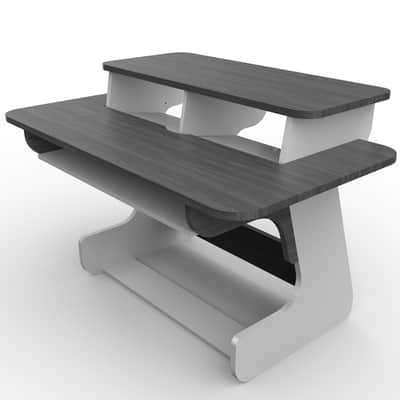 New Zaor Miza 61(Titanium Wenge)Studio Workstation with Rolling Tray for 61-key Keyboard & Rack Bays image 4